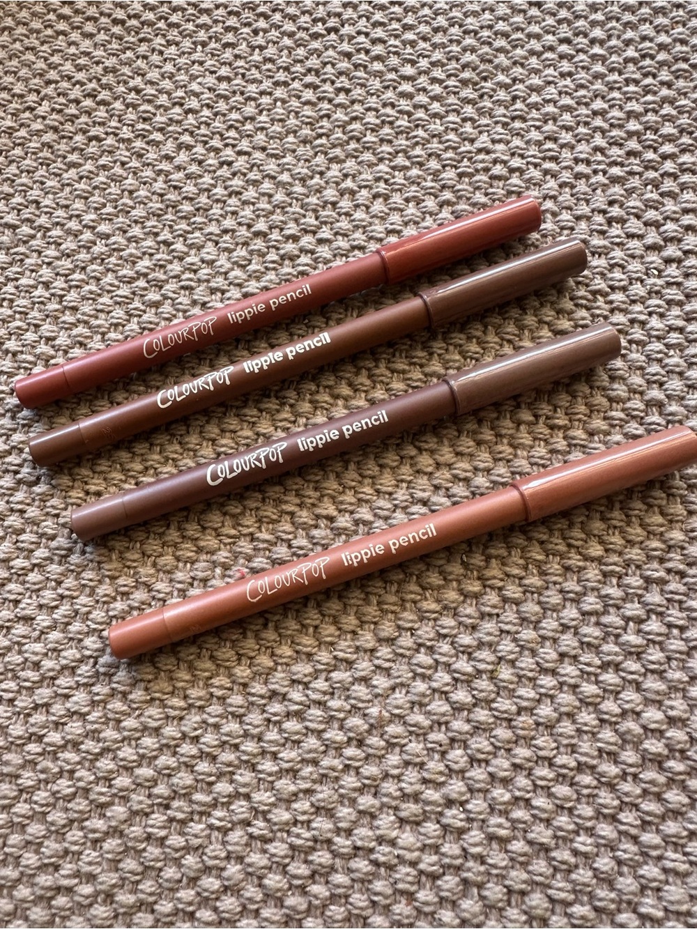 ColourPop Lippie Pencil Set — Warm Nude, Terracotta, Cocoa, Chestnut